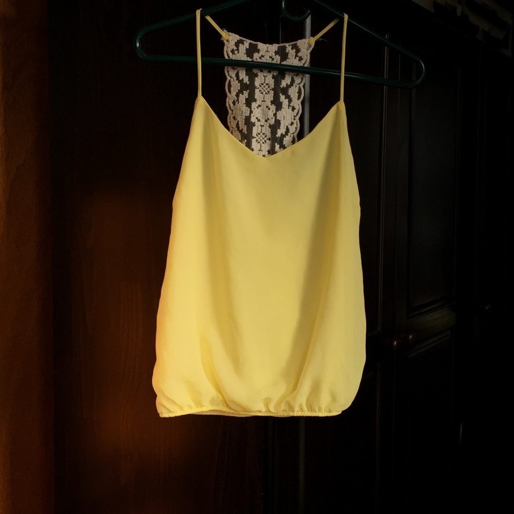 Yellow Lace Festival Racerback Top